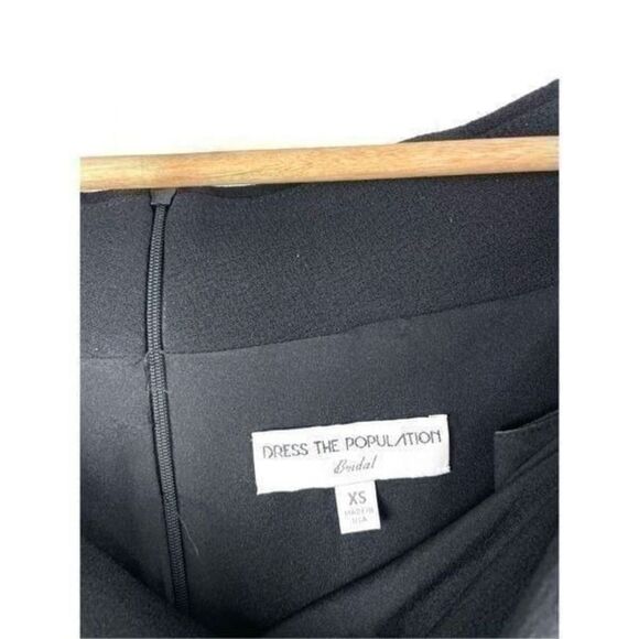 Dress the Population Bridal 'VIOLET' OFF THE SHOULDER CHIFFON GOWN DRESS XS - Picture 5 of 12